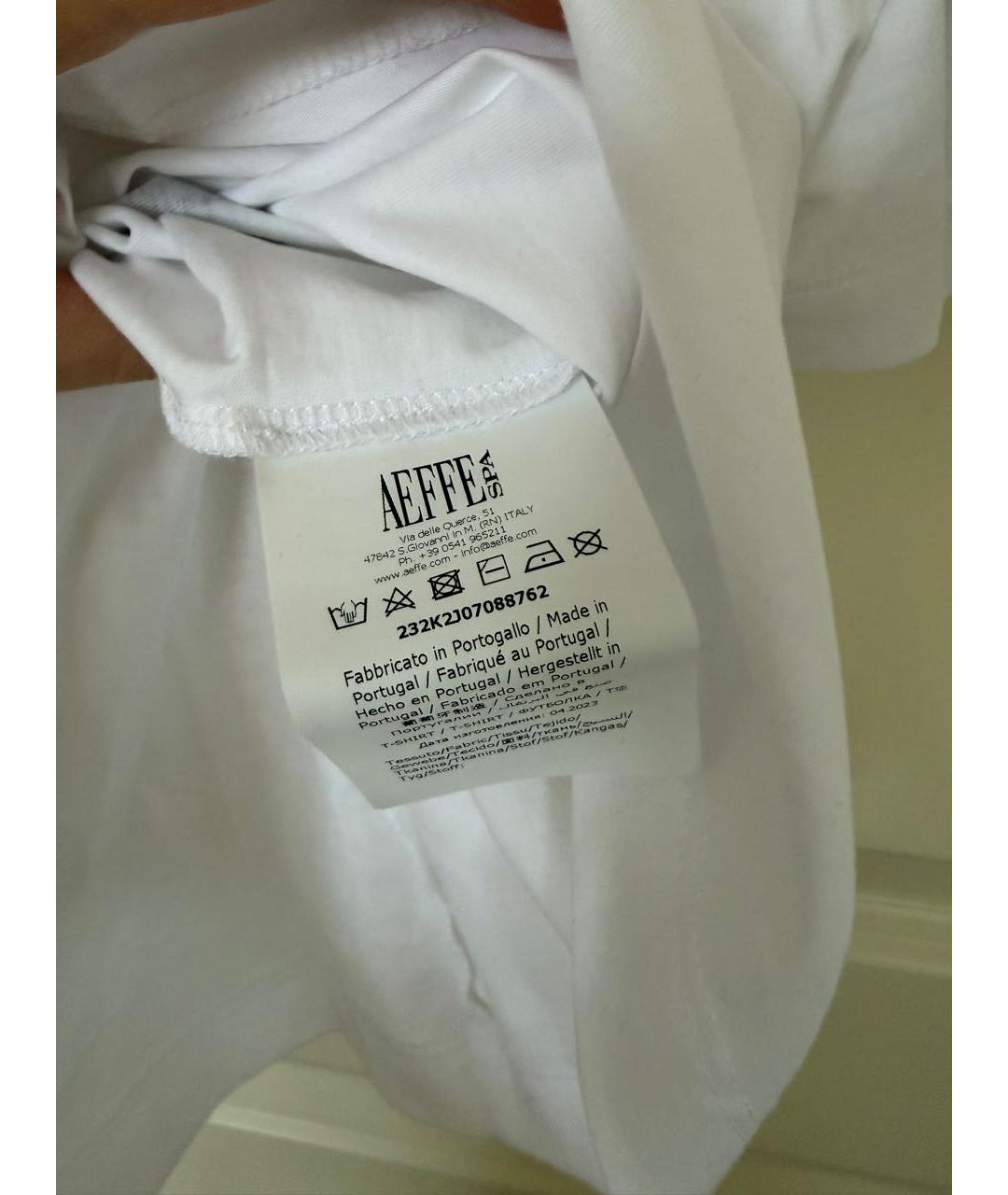 MOSCHINO JEANS Белая хлопковая футболка, фото 4