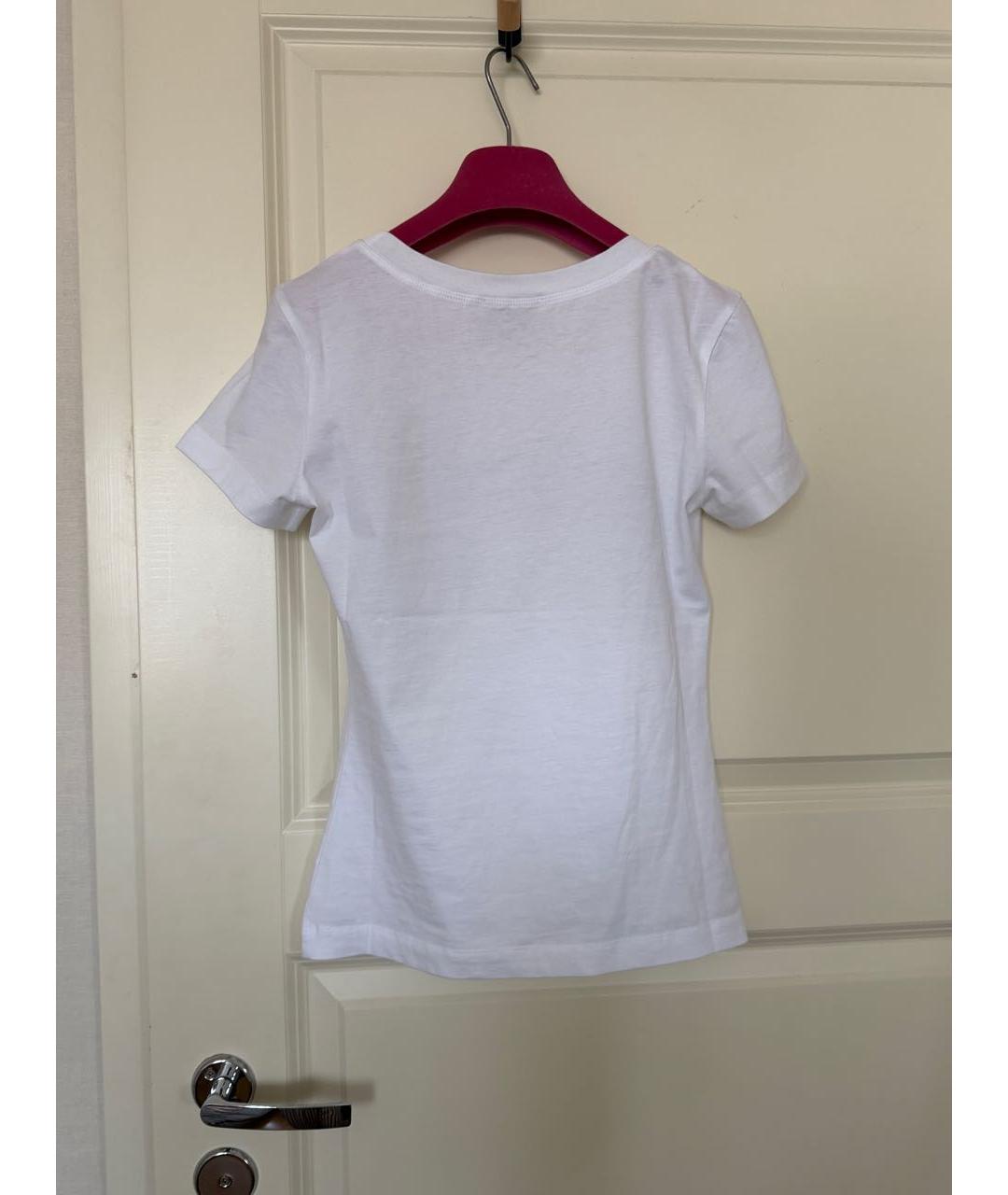 MOSCHINO JEANS Белая хлопковая футболка, фото 2