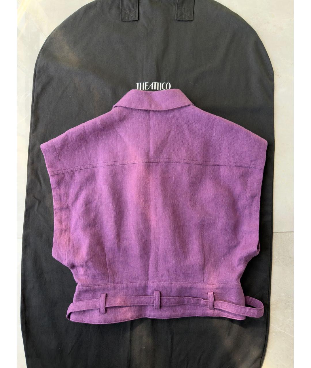 IRO Фиолетовый льняной жилет, фото 4