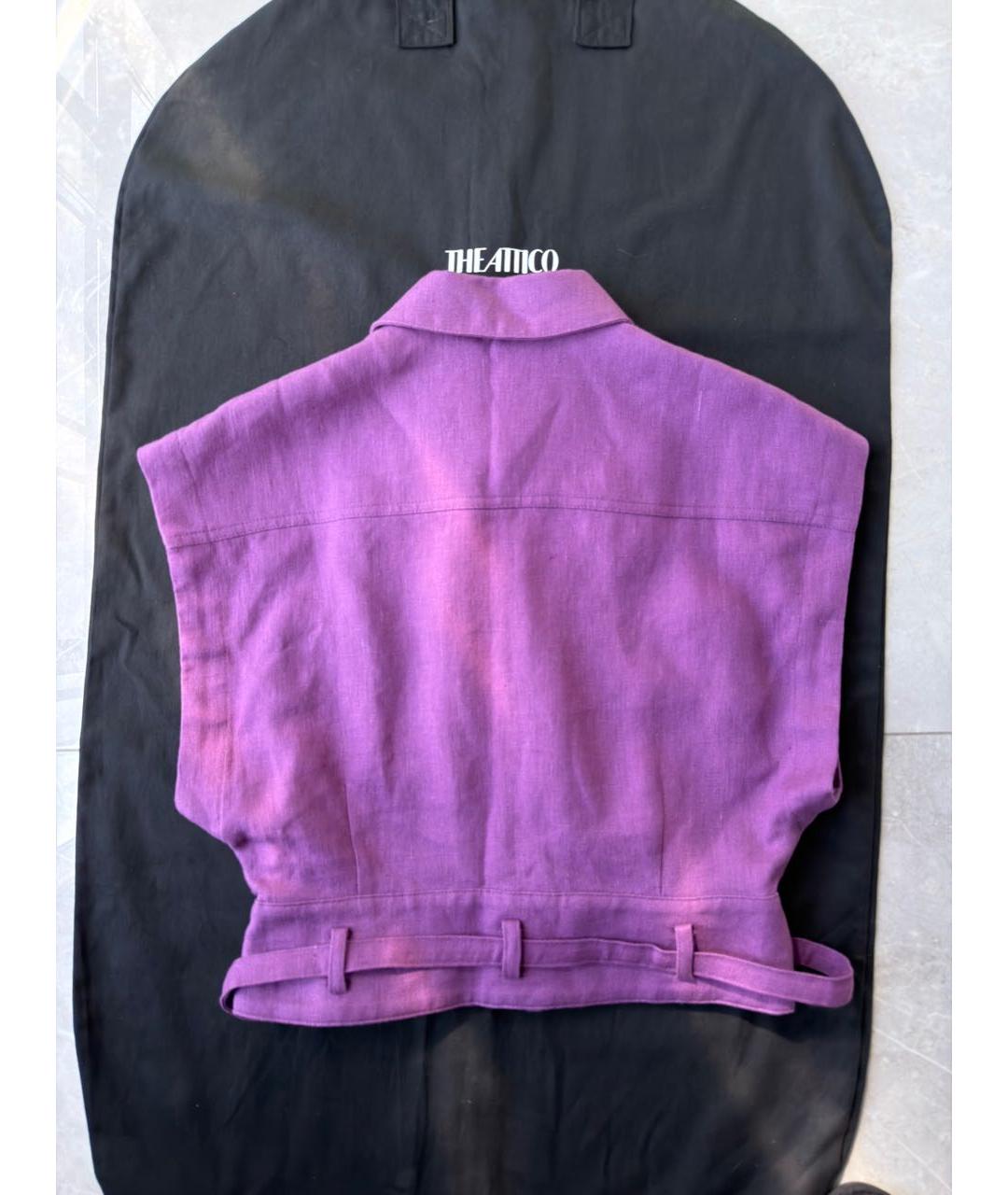 IRO Фиолетовый льняной жилет, фото 5