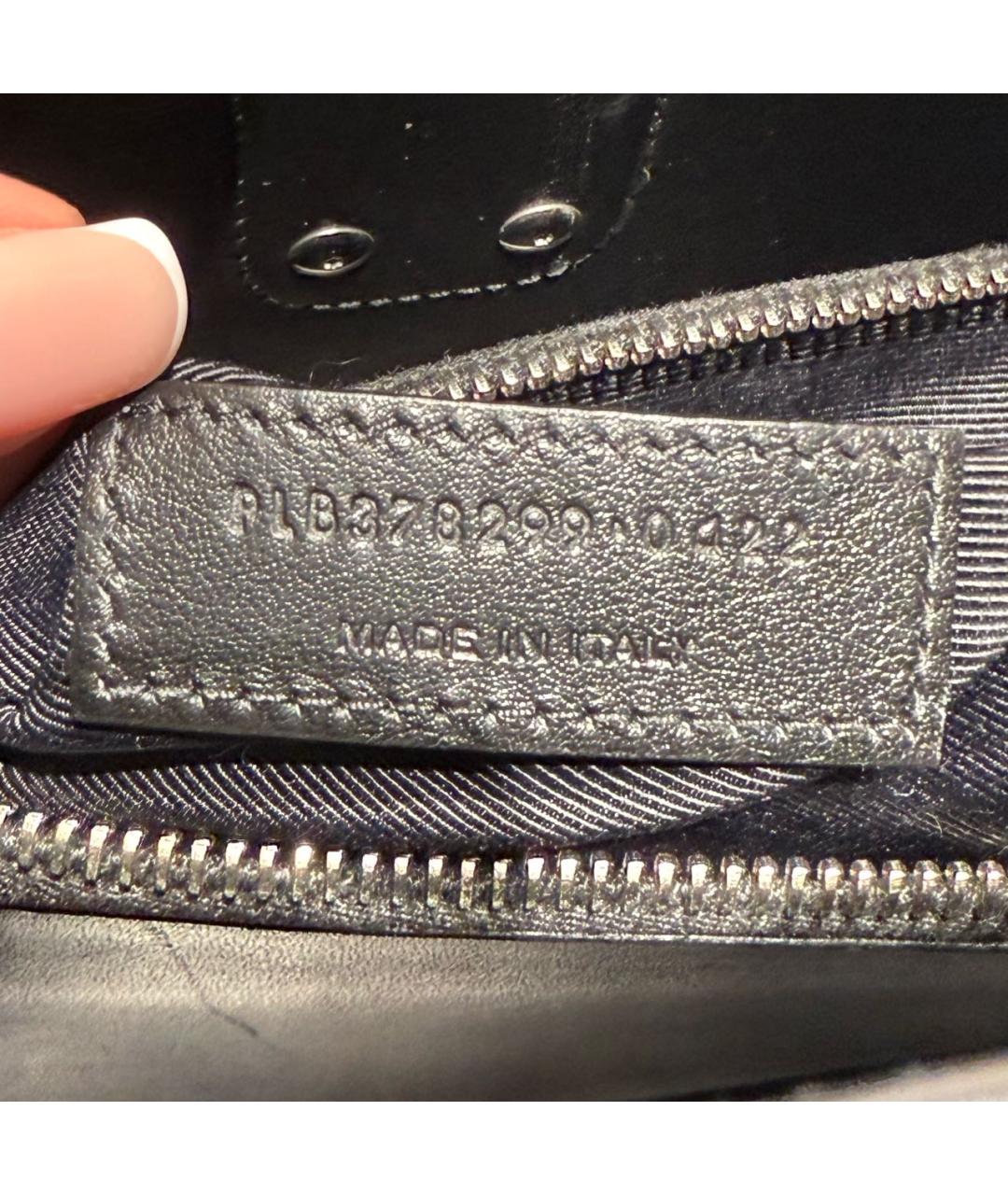 SAINT LAURENT Черная кожаная сумка через плечо, фото 8