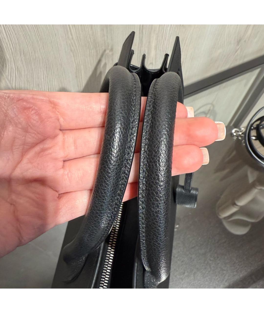 SAINT LAURENT Черная кожаная сумка через плечо, фото 6