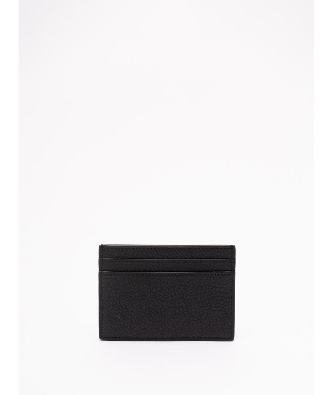 SAINT LAURENT Черный кожаный кардхолдер, фото 2