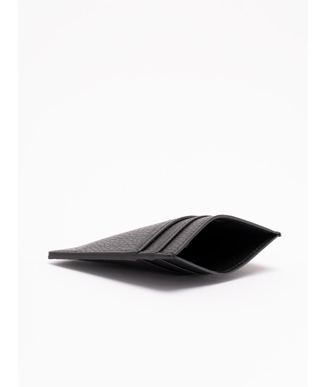 SAINT LAURENT Черный кожаный кардхолдер, фото 3