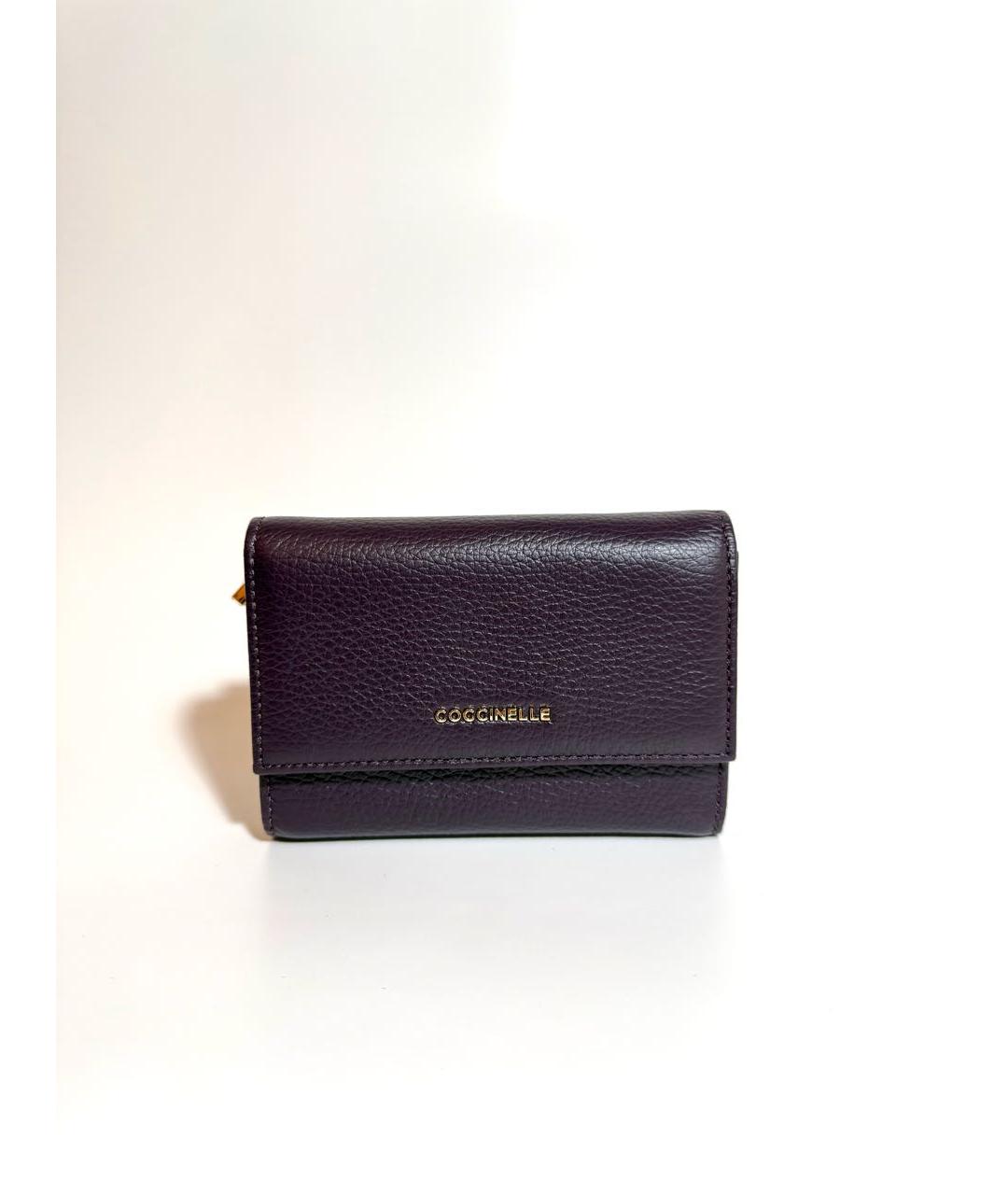 COCCINELLE Фиолетовый кожаный кошелек, фото 9