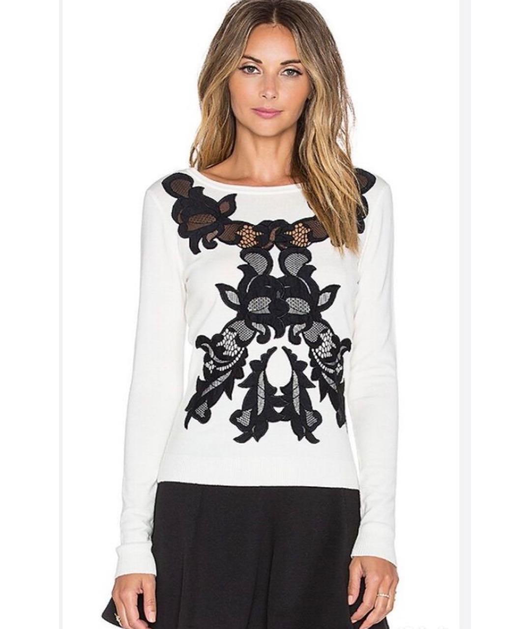 DIANE VON FURSTENBERG Бежевый шерстяной джемпер / свитер, фото 6