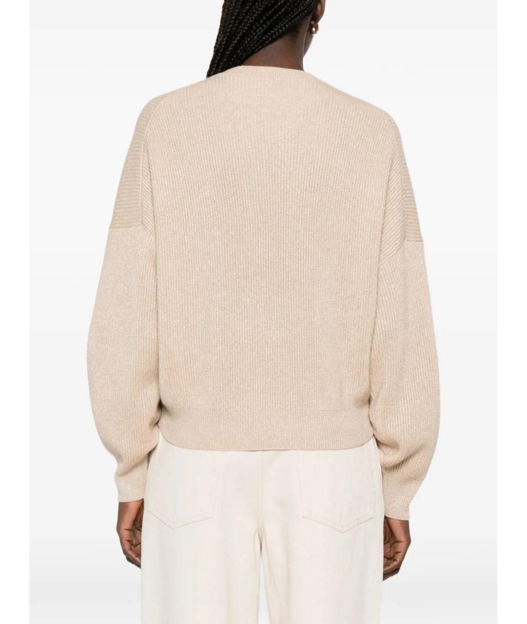 BRUNELLO CUCINELLI Бежевый кашемировый джемпер / свитер, фото 3