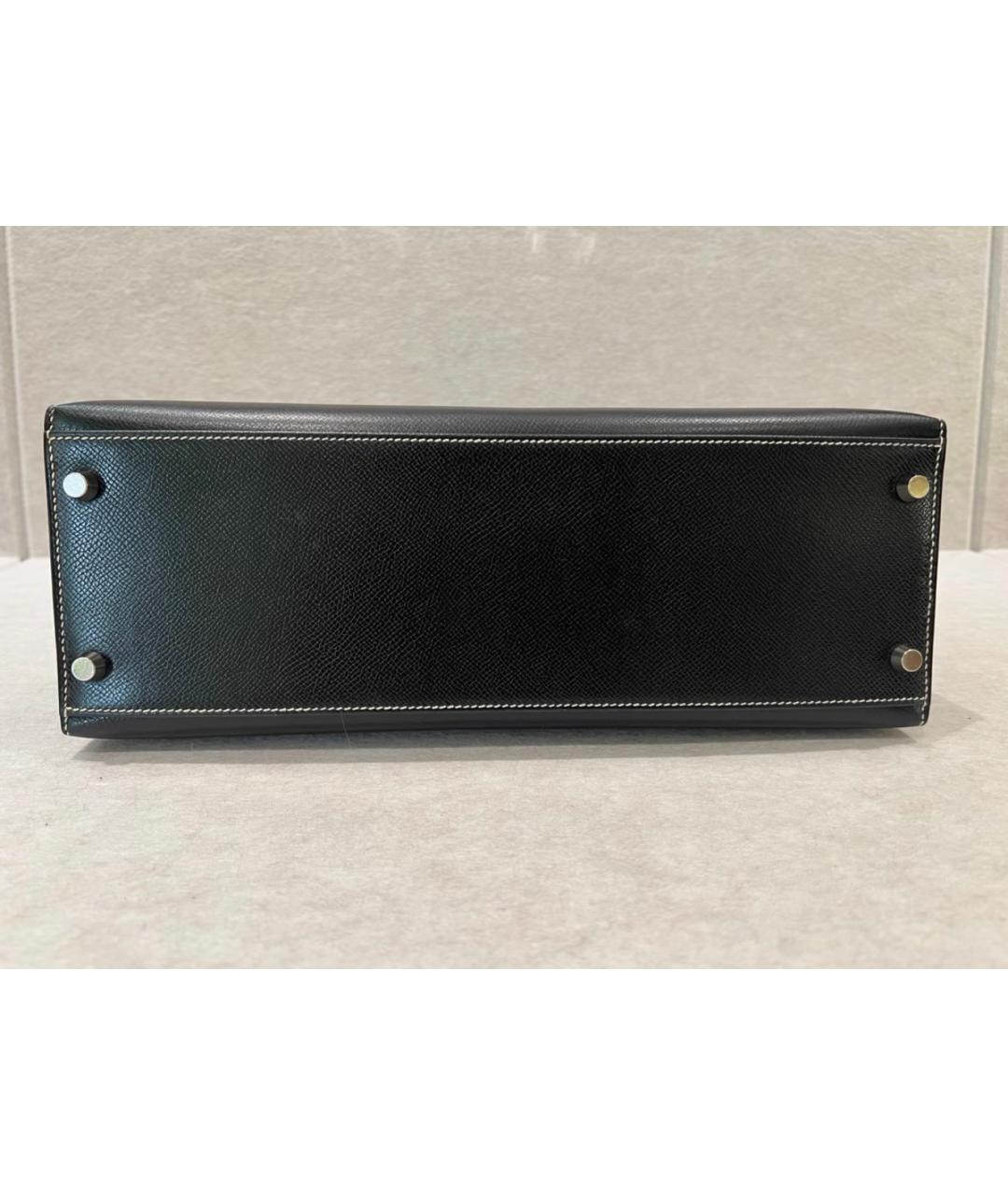 HERMES Черная кожаная сумка через плечо, фото 5