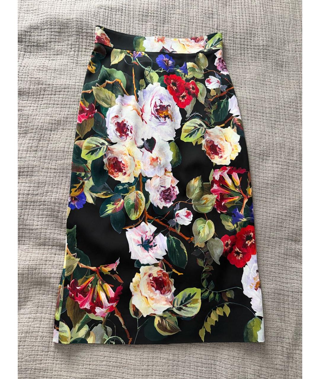 DOLCE&GABBANA Шелковая юбка миди, фото 2