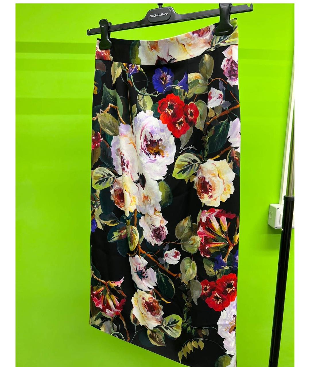 DOLCE&GABBANA Шелковая юбка миди, фото 6