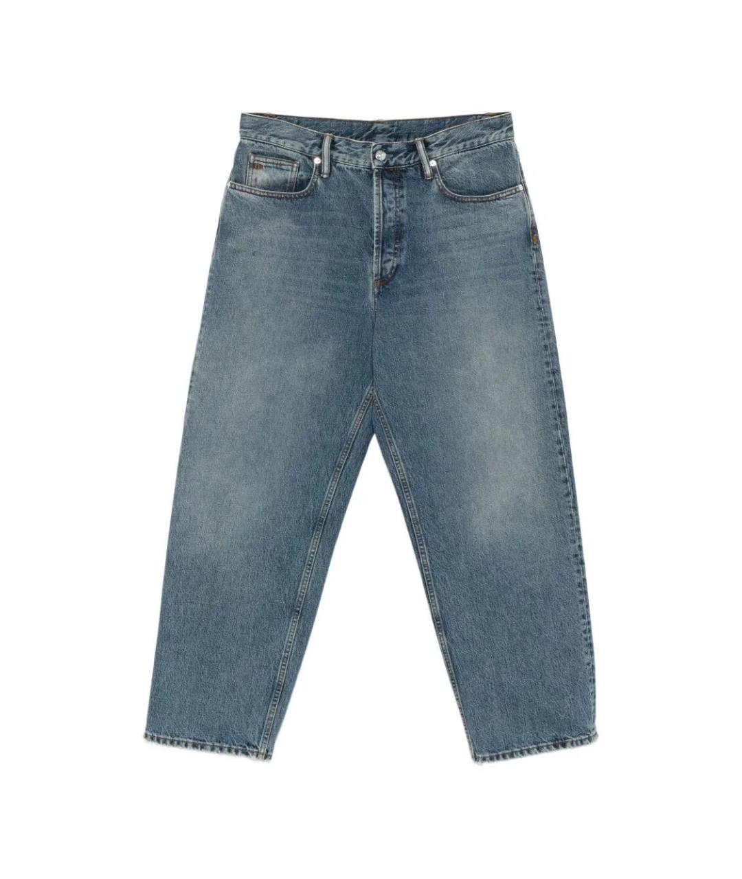 NINE IN THE MORNING Синие хлопковые прямые джинсы, фото 1