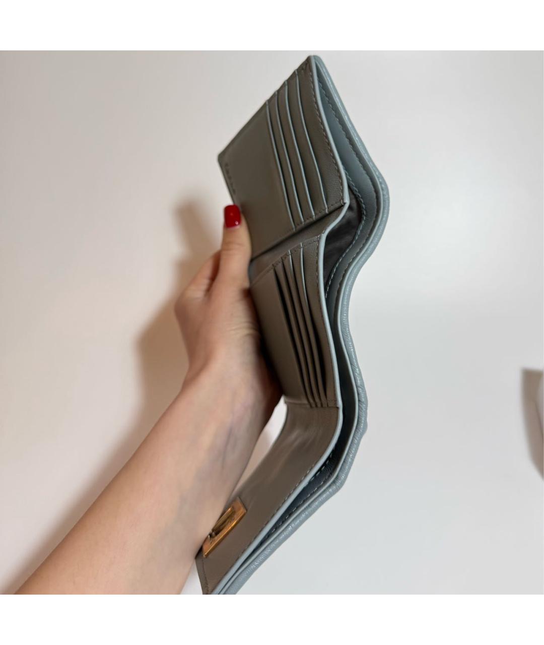 FURLA Голубой кожаный кошелек, фото 4