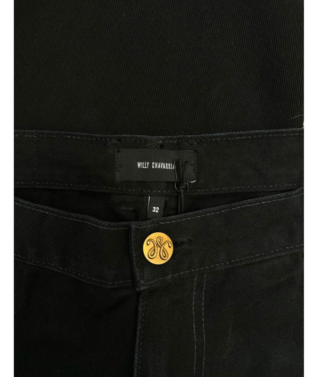 WILLY CHAVARRIA Черные хлопковые джинсы, фото 4