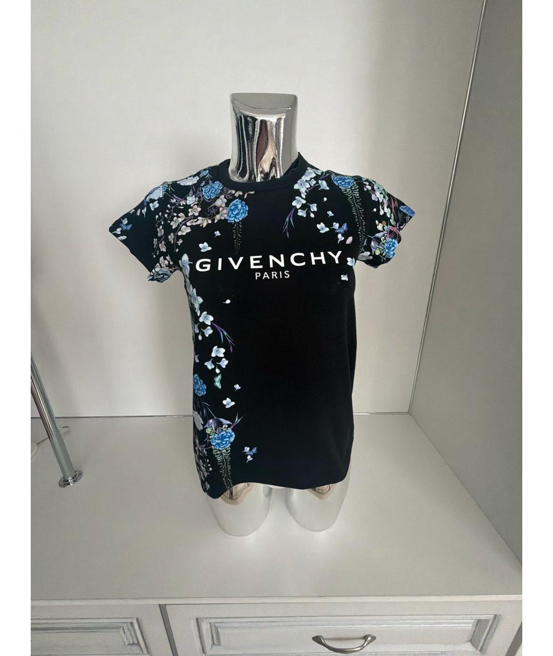 GIVENCHY Черная хлопко-эластановая футболка, фото 8