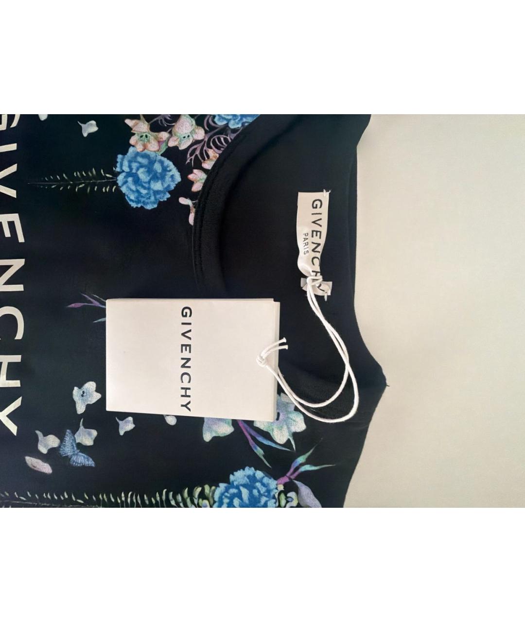 GIVENCHY Черная хлопко-эластановая футболка, фото 3