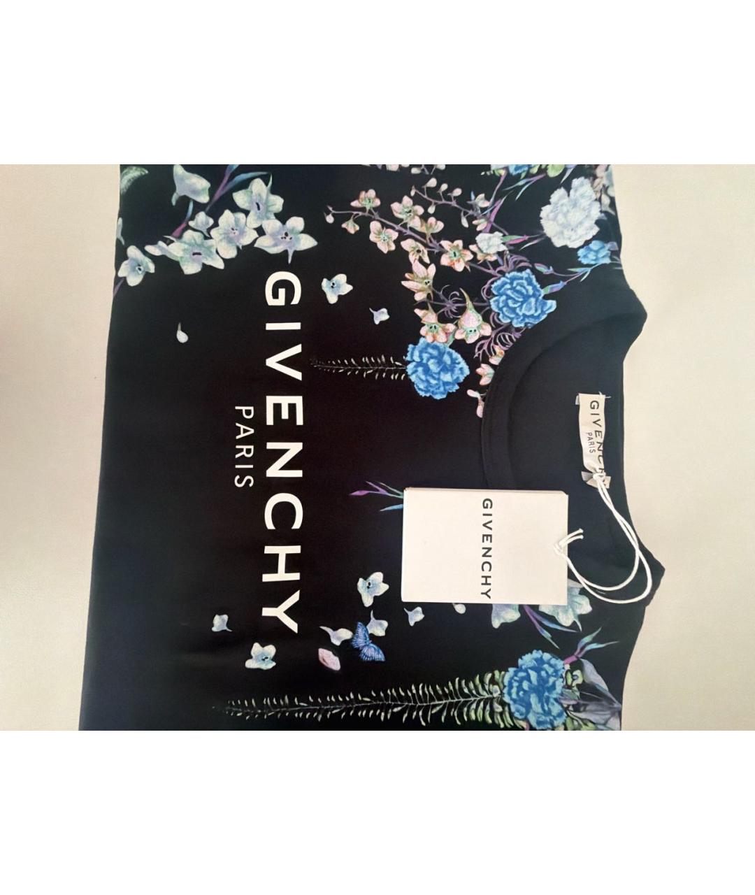 GIVENCHY Черная хлопко-эластановая футболка, фото 4