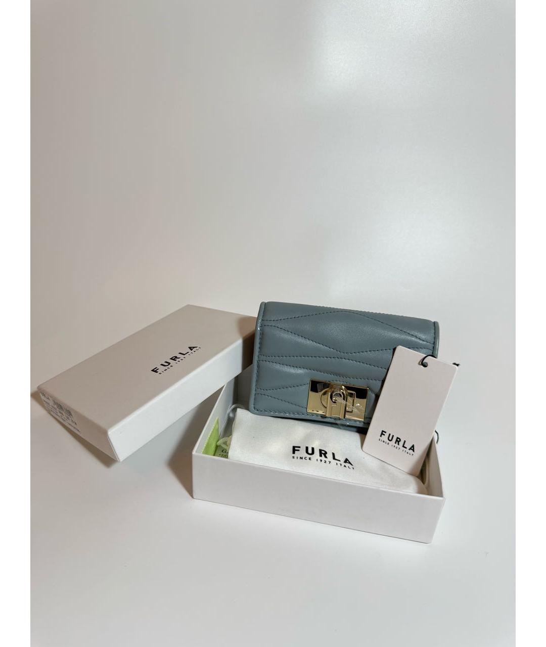 COCCINELLE Голубой кожаный кошелек, фото 5