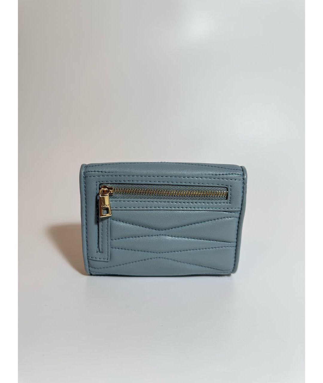 COCCINELLE Голубой кожаный кошелек, фото 2