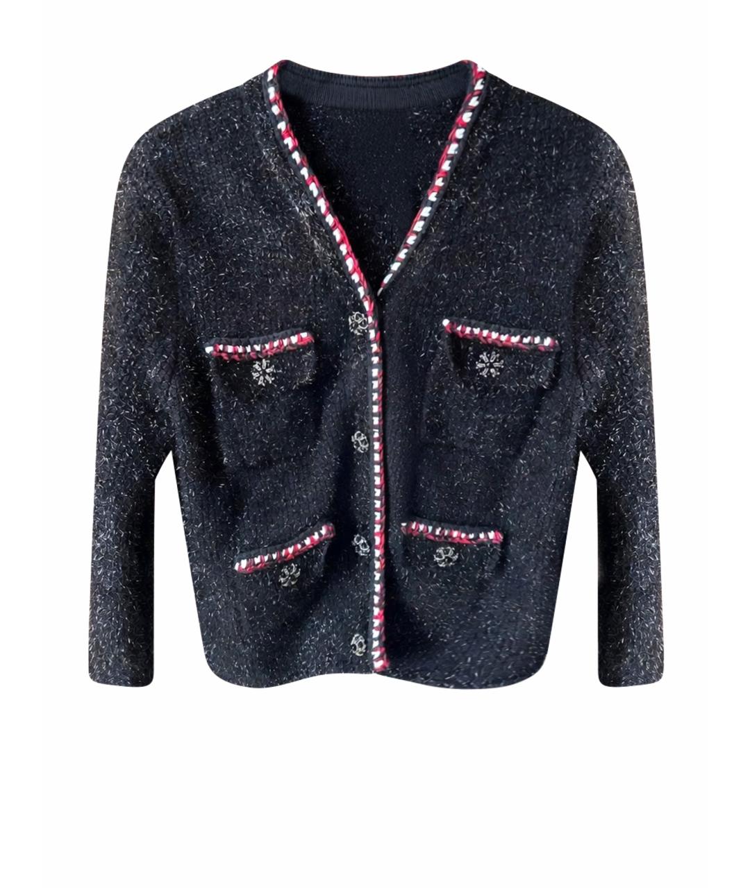 SELF-PORTRAIT Черный шерстяной кардиган, фото 5