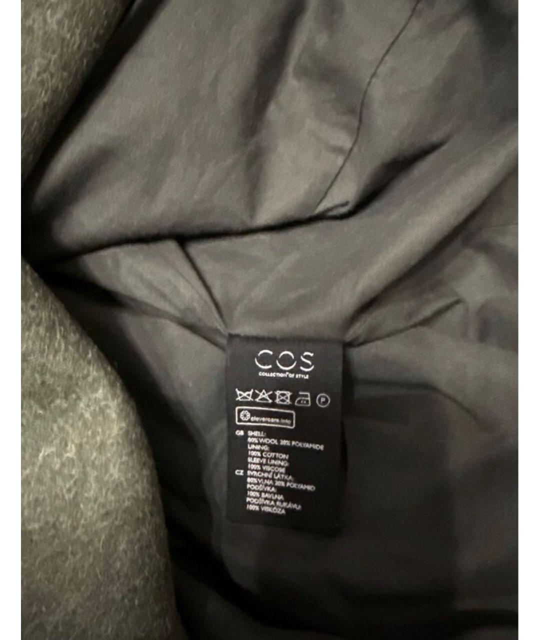 COS Зеленые шерстяное пальто, фото 4