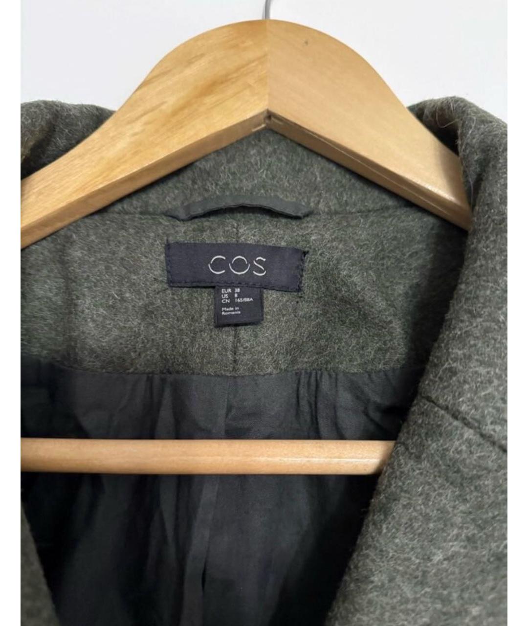COS Зеленые шерстяное пальто, фото 3