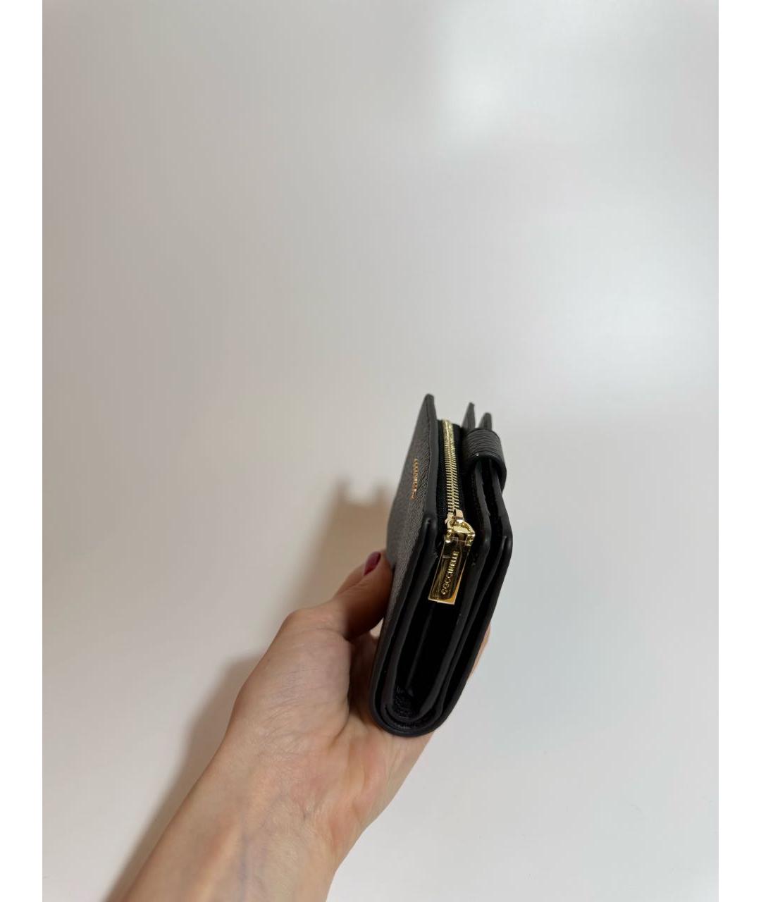 COCCINELLE Черный кожаный кошелек, фото 3