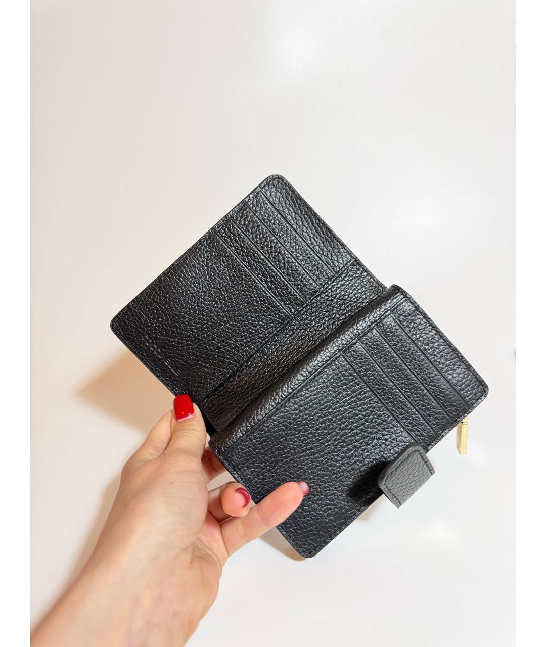 COCCINELLE Черный кожаный кошелек, фото 4