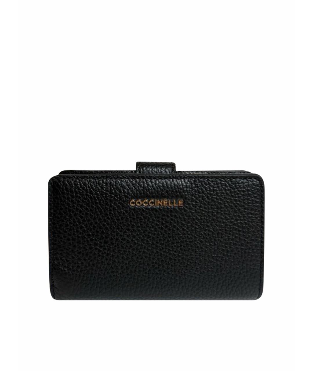 COCCINELLE Черный кожаный кошелек, фото 1