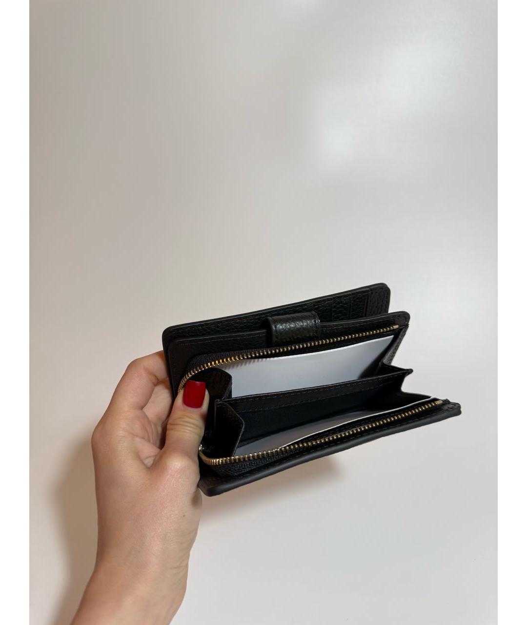 COCCINELLE Черный кожаный кошелек, фото 6