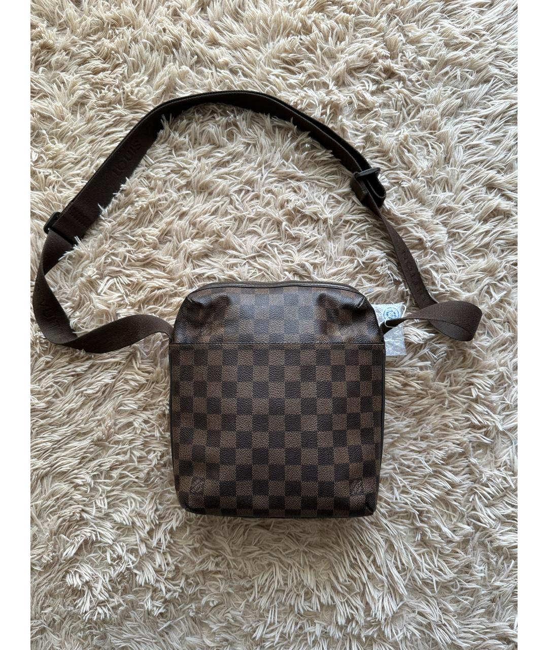 LOUIS VUITTON Коричневая сумка на плечо из искусственной кожи, фото 2