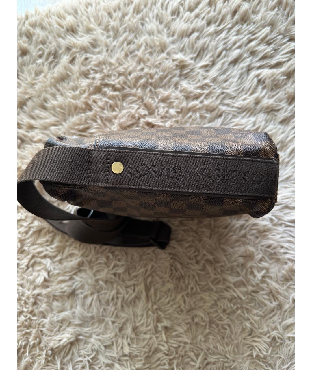 LOUIS VUITTON Коричневая сумка на плечо из искусственной кожи, фото 4