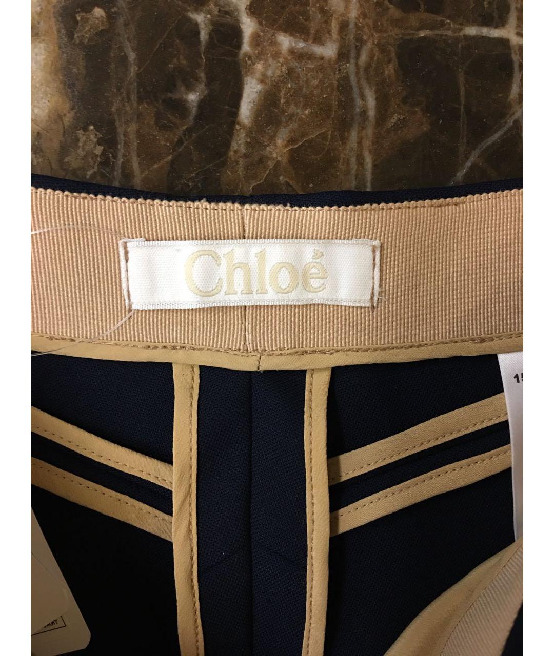 CHLOE Темно-синие шерстяные шорты, фото 4