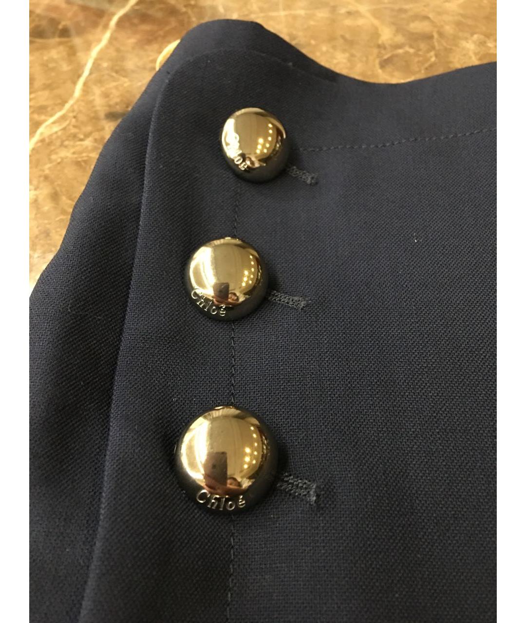 CHLOE Темно-синие шерстяные шорты, фото 3