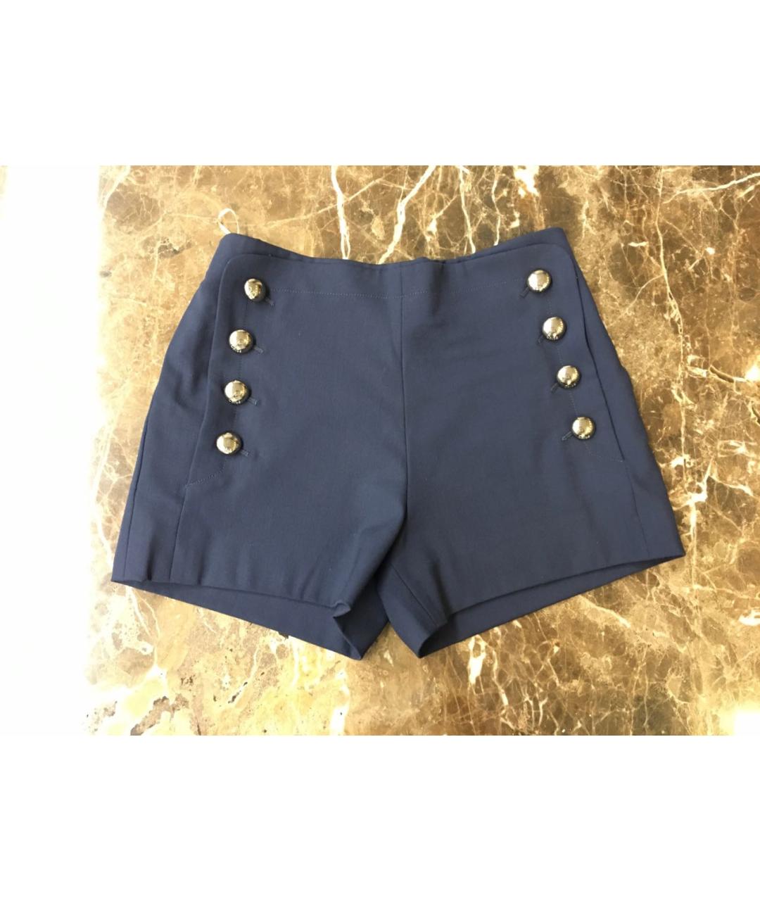 CHLOE Темно-синие шерстяные шорты, фото 7