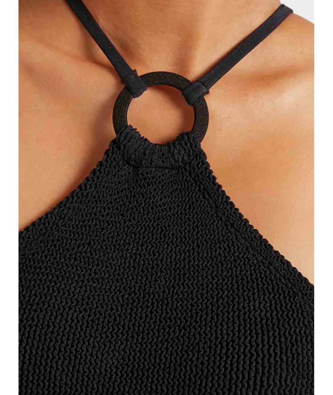 HUNZA G Черный полиамидовый купальник, фото 5