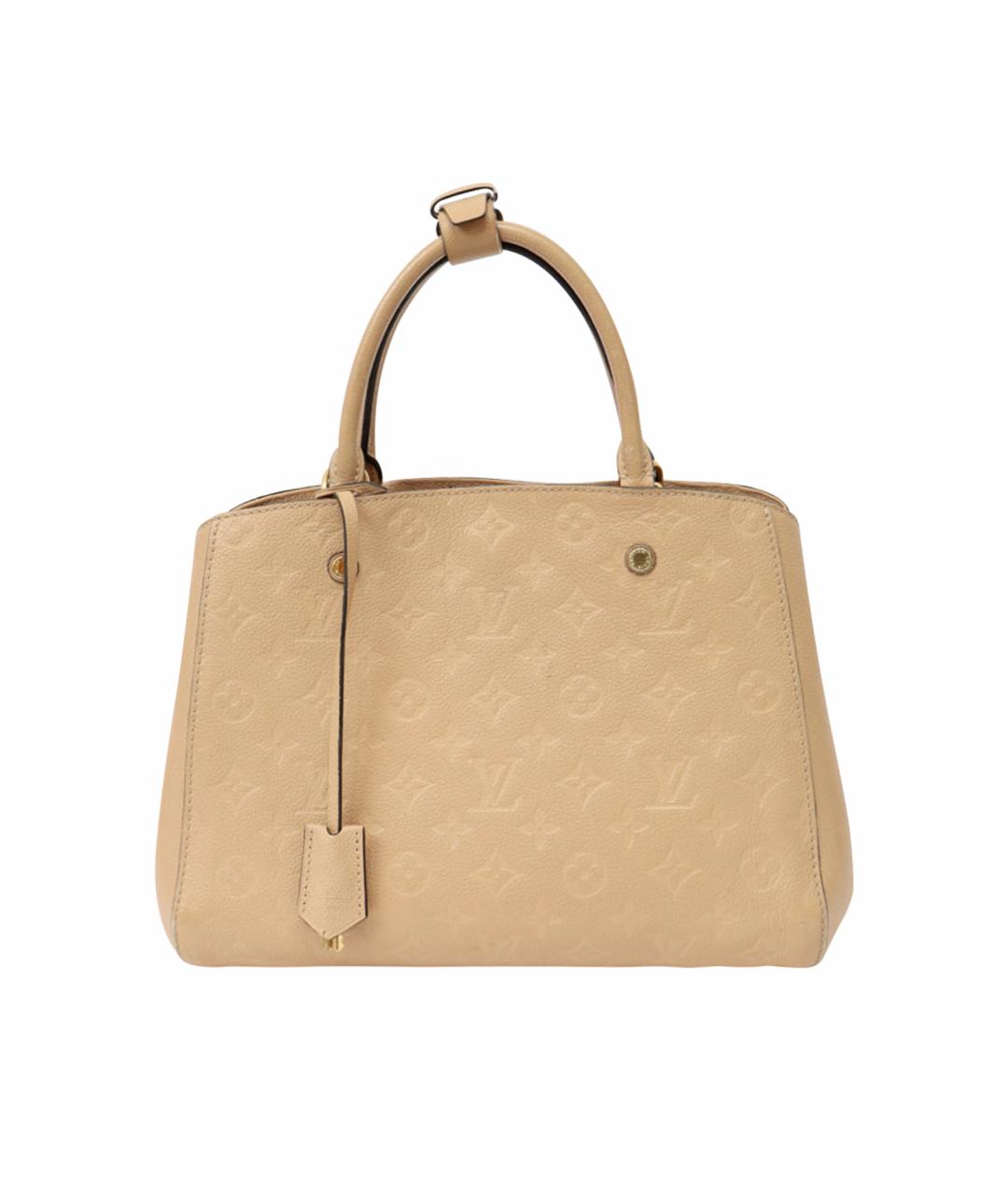 LOUIS VUITTON Бежевая кожаная сумка через плечо, фото 1