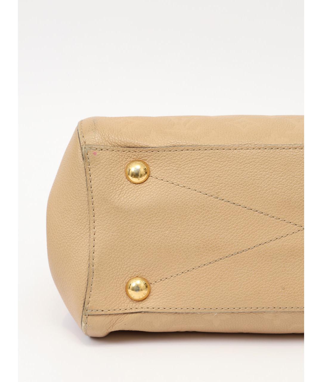 LOUIS VUITTON Бежевая кожаная сумка через плечо, фото 5