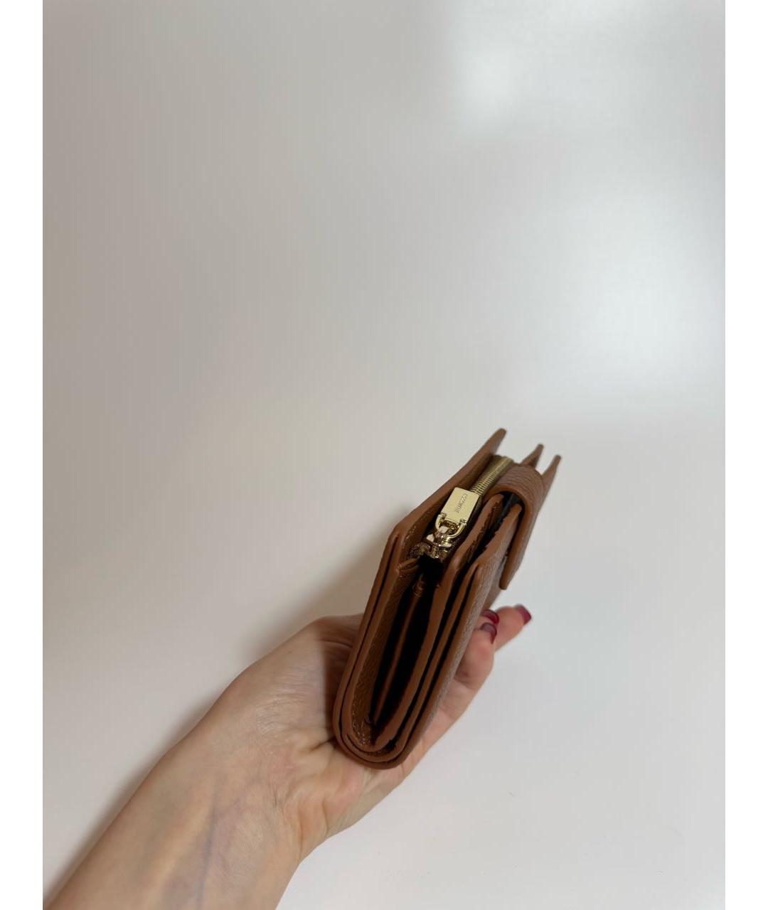 COCCINELLE Коричневый кожаный кошелек, фото 3
