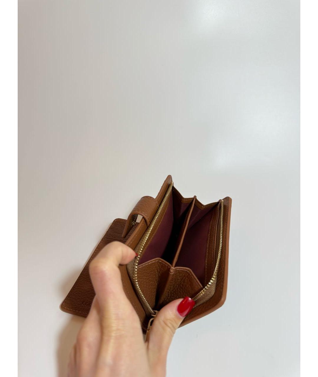 COCCINELLE Коричневый кожаный кошелек, фото 6
