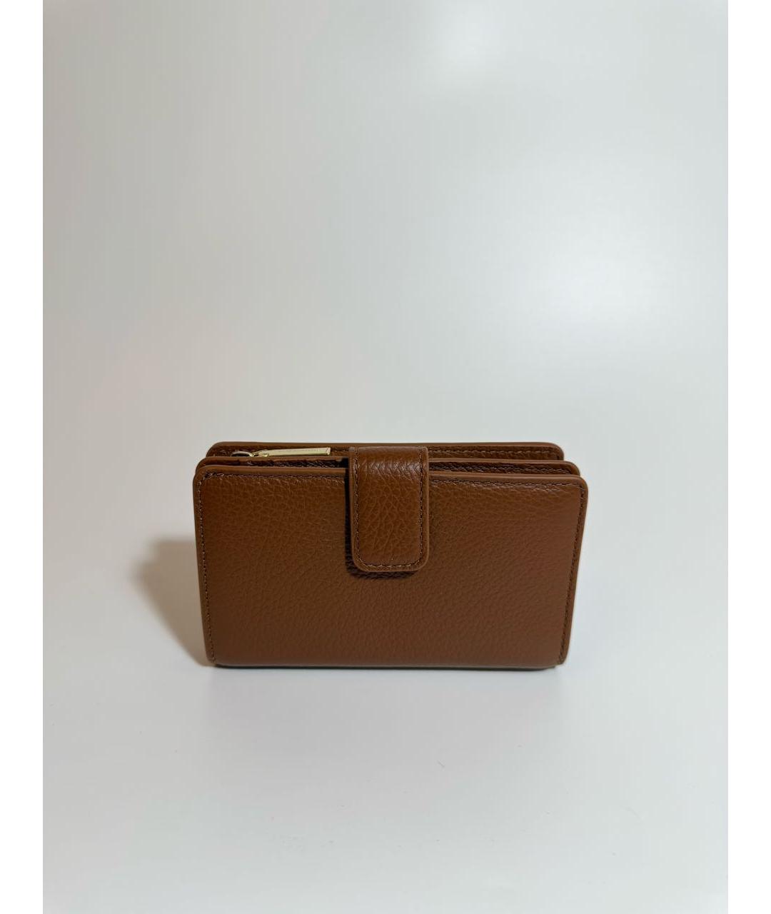 COCCINELLE Коричневый кожаный кошелек, фото 2