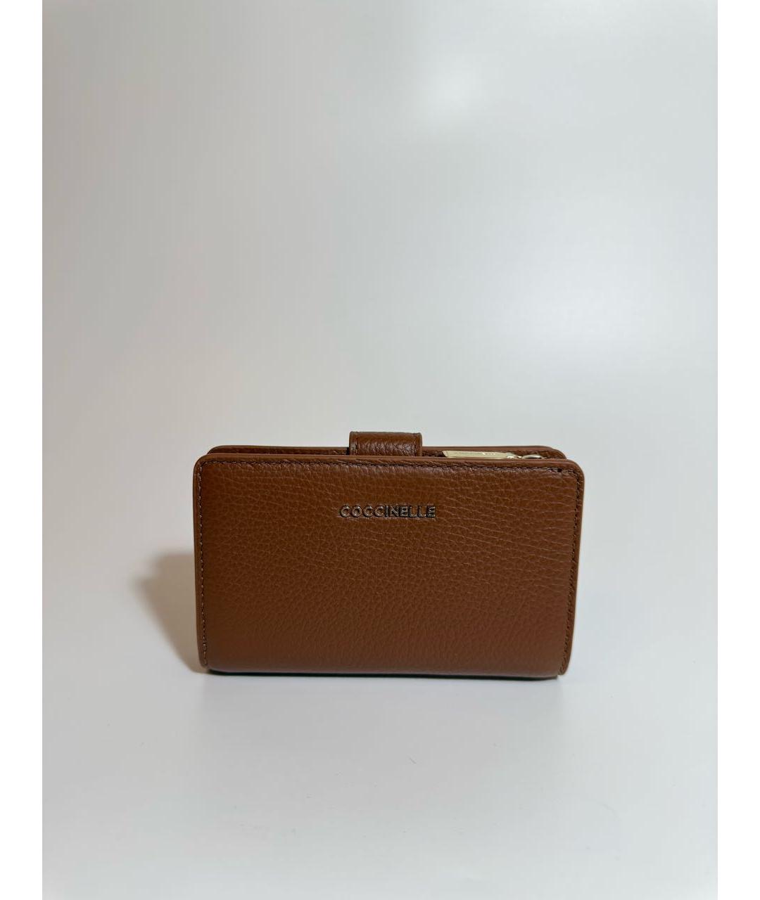 COCCINELLE Коричневый кожаный кошелек, фото 8
