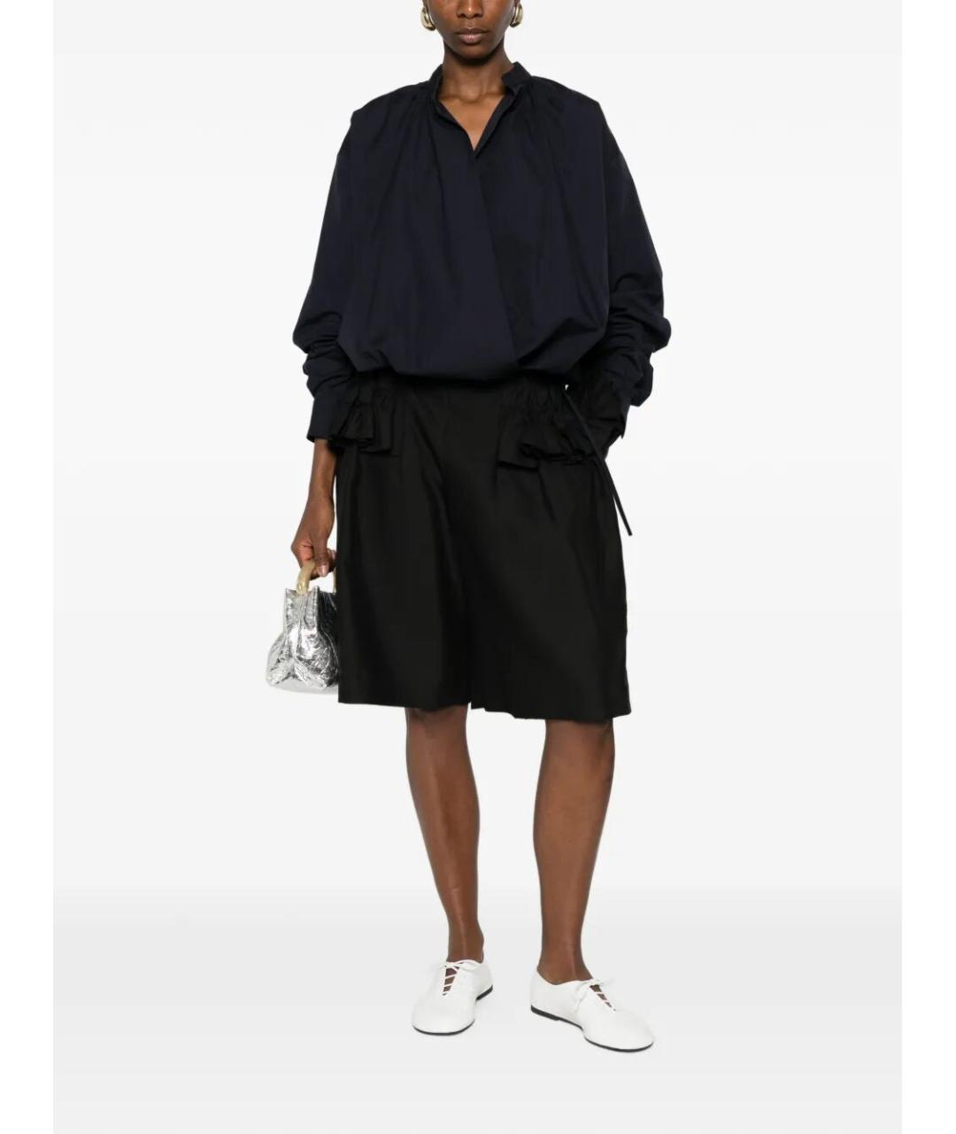 DRIES VAN NOTEN Черная хлопковая юбка миди, фото 2