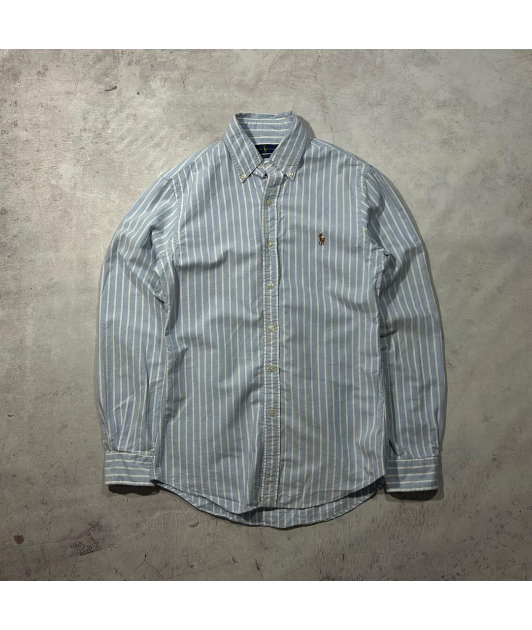 POLO RALPH LAUREN Голубая хлопковая классическая рубашка, фото 6
