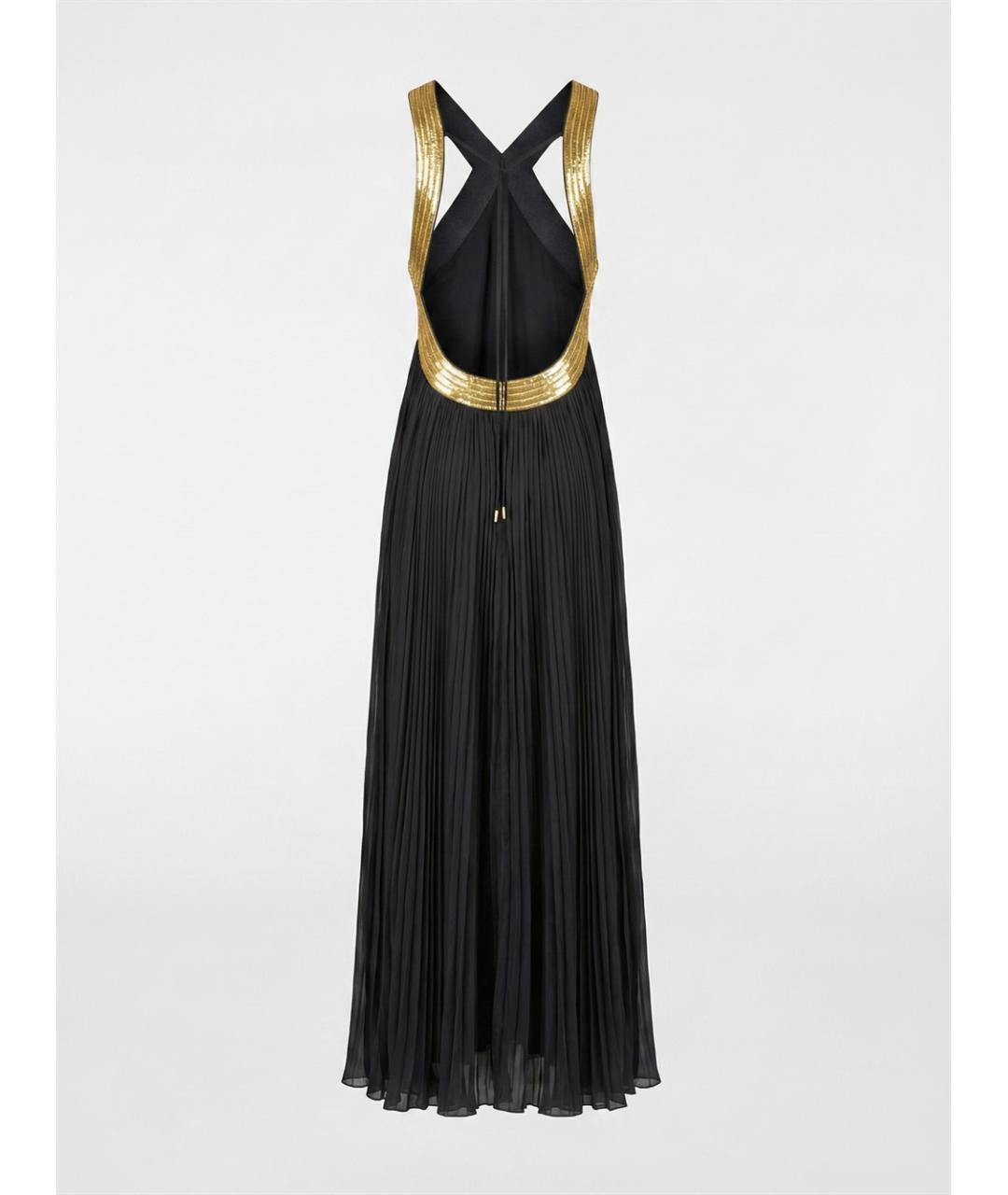 ALBERTA FERRETTI Черное шелковое вечернее платье, фото 2