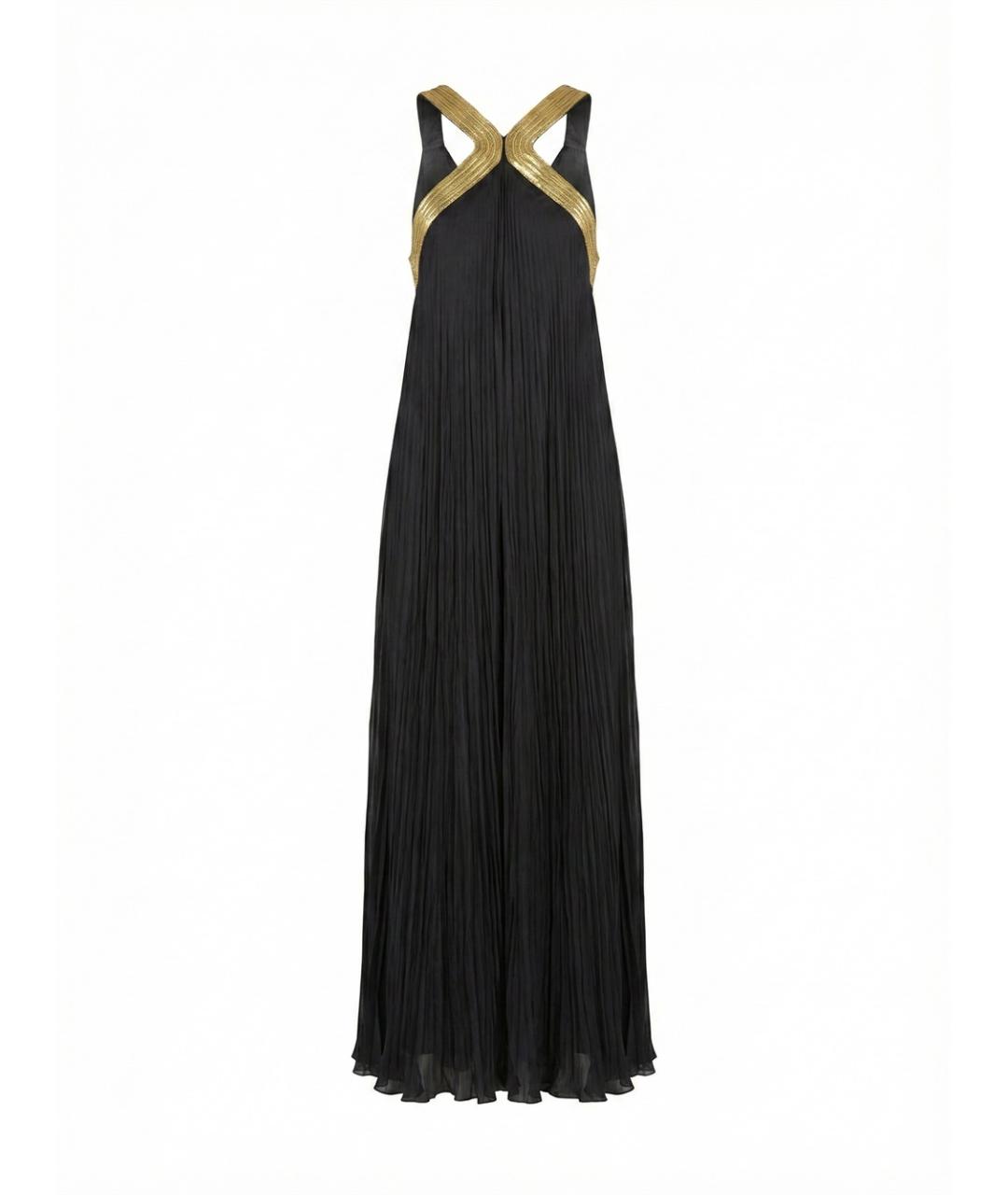 ALBERTA FERRETTI Черное шелковое вечернее платье, фото 1