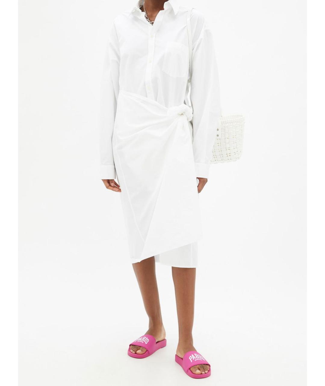 BALENCIAGA Розовые резиновые шлепанцы, фото 7