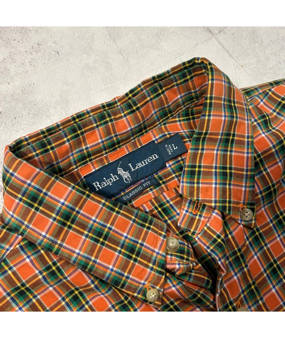POLO RALPH LAUREN Оранжевая хлопковая кэжуал рубашка, фото 4