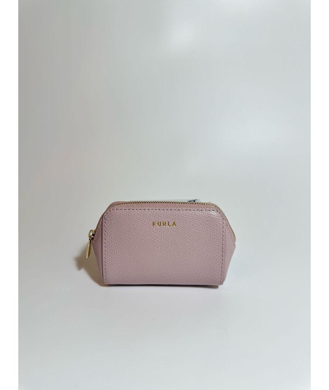 FURLA Розовая кожаная косметичка, фото 6