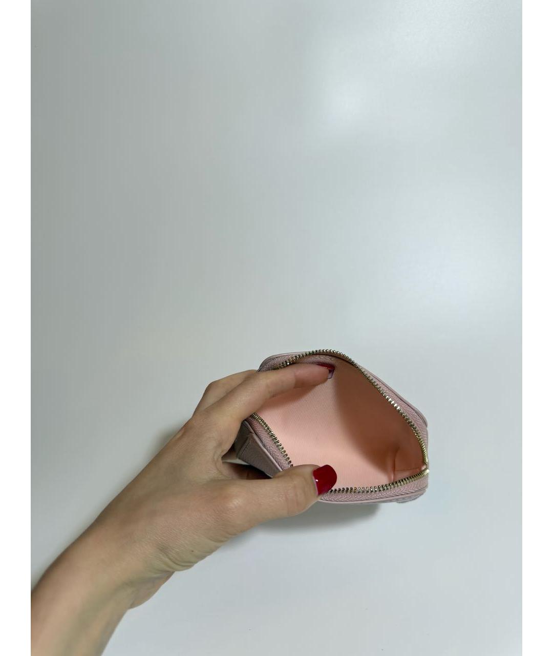 FURLA Розовая кожаная косметичка, фото 4