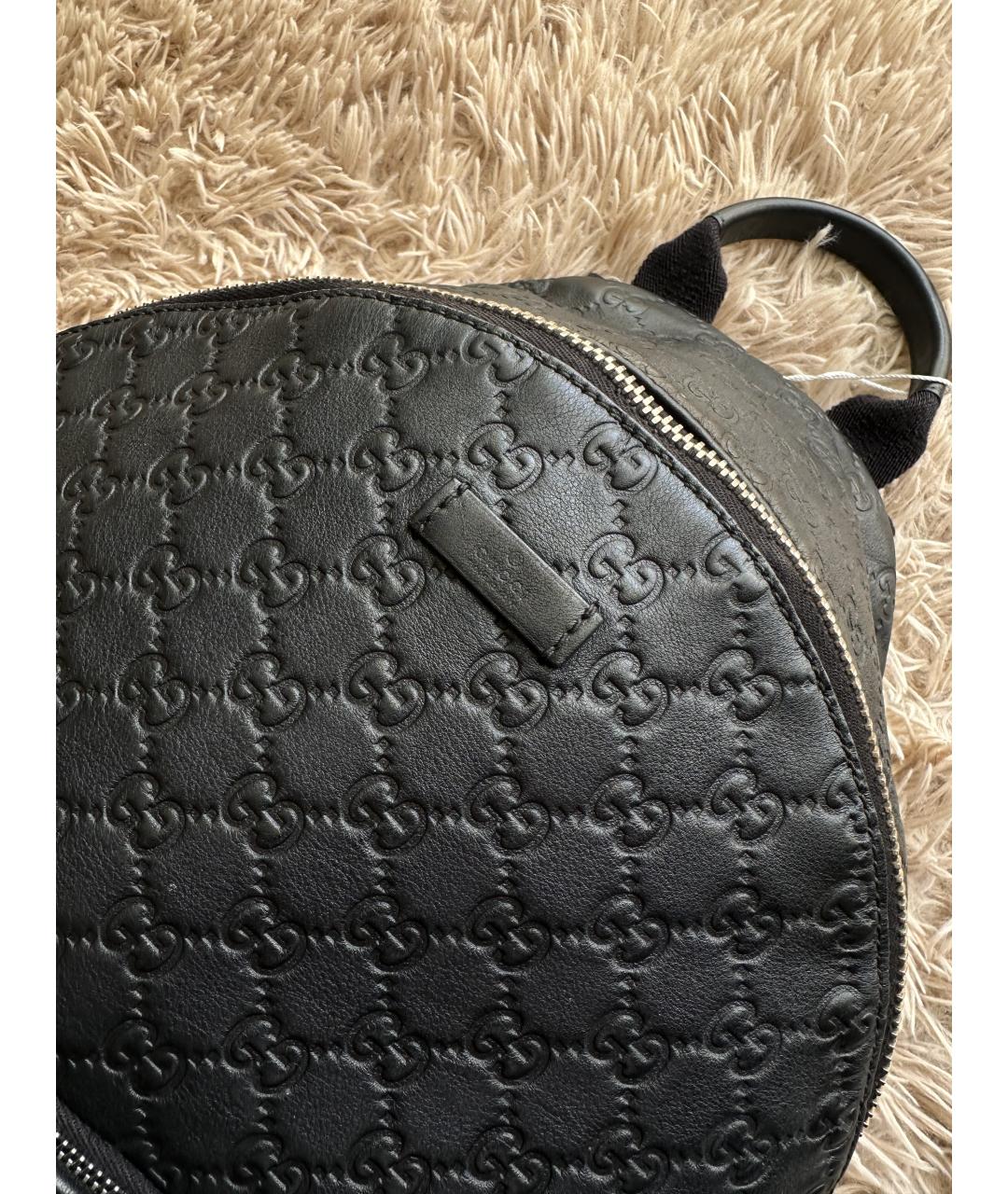 GUCCI Черный кожаный рюкзак, фото 3